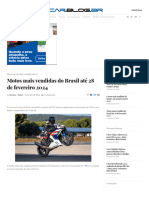 Motos Mais Vendidas Do Brasil Até 28 de Fevereiro 24