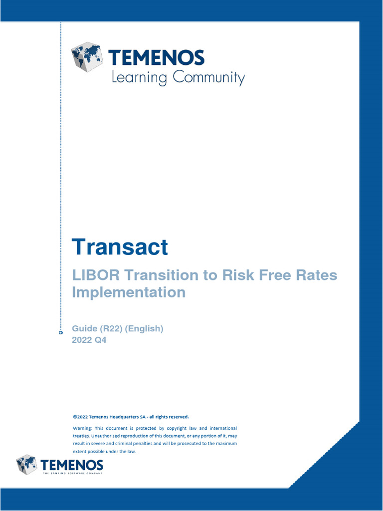 Libor Transition To Risk Free Rates Implementation Pdf Libor Interest