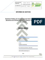 Informe de Gestion de Rendicion de Cuentas Infancia y Adolescencia