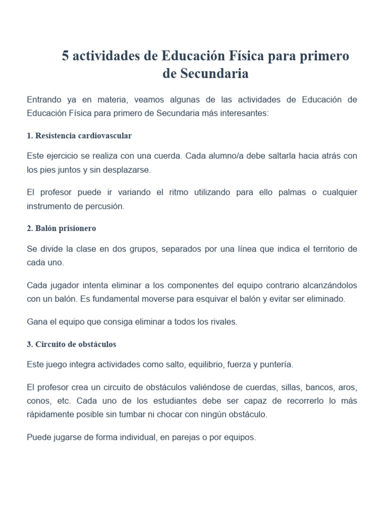Educacion Fisica 1 Grado Pdf Ritmo Educación Física