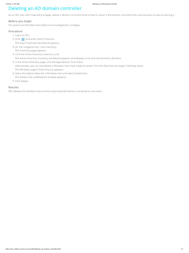 Deleting an ad domain controller pdf