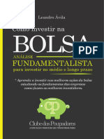 Sumario Livro Como Investir Bolsa Analise Fundamentalista 2023