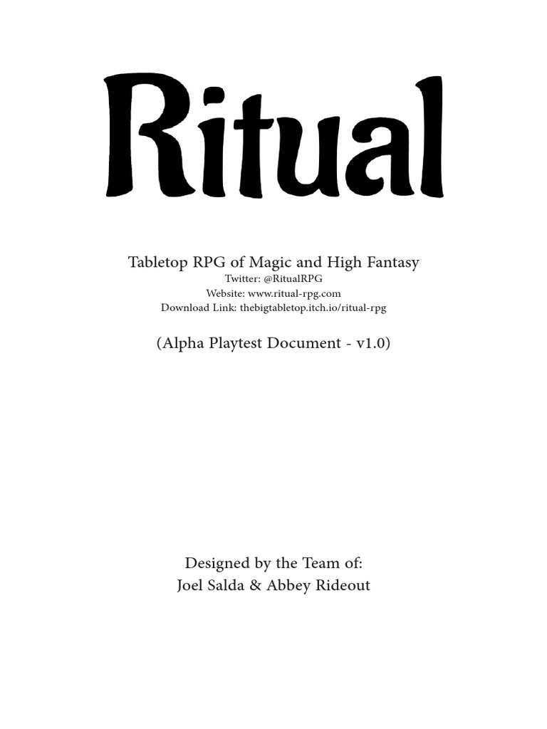 Ritual playtest pages v1 0 download free pdf trees forests