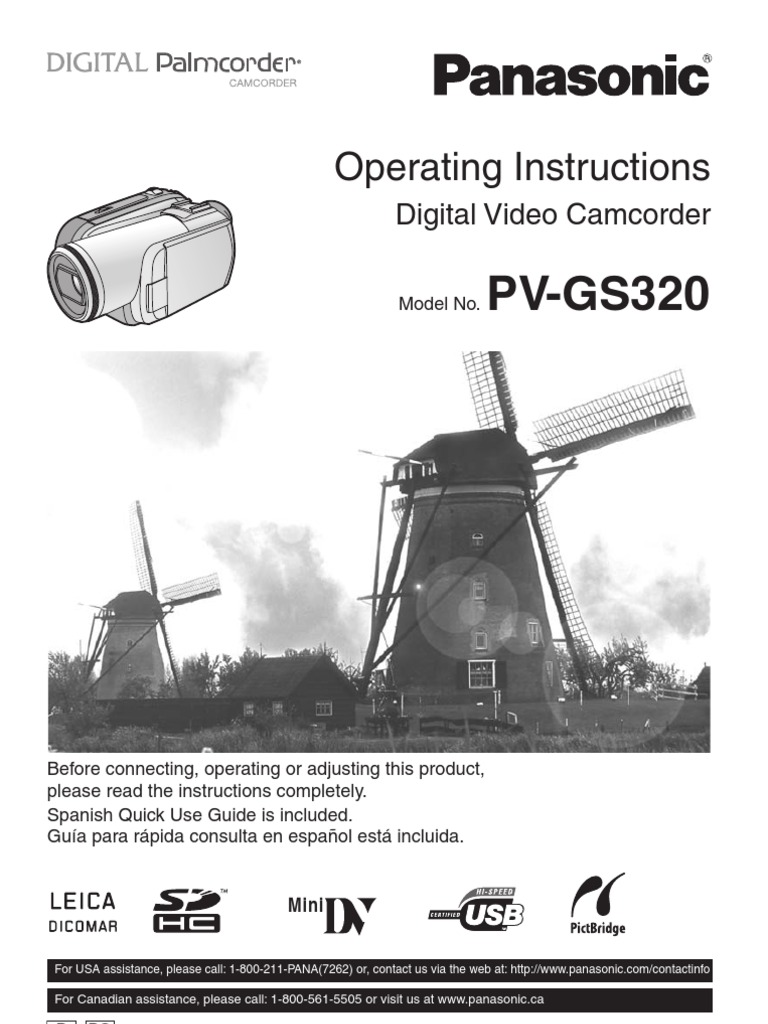 Panasonic Pv Gs320 Secure Digital Ac Power Plugs And Sockets