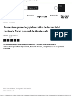 Presentan Querella y Piden Retiro de Inmunidad Contra La Fiscal General de Guatemala - RT