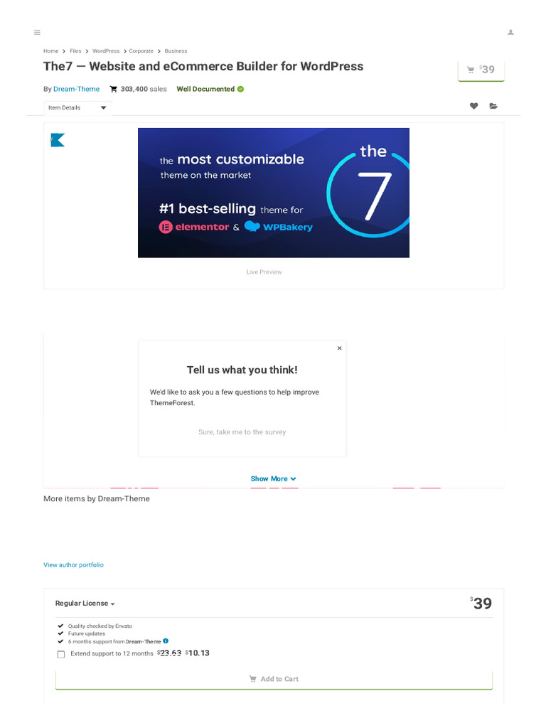 The7 WordPress Theme Overview | PDF