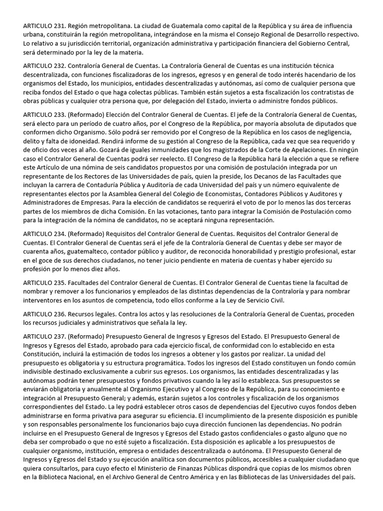 Articulo 231 Pdf Presupuesto Contador