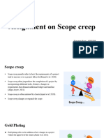 Assignment On Scope Creep