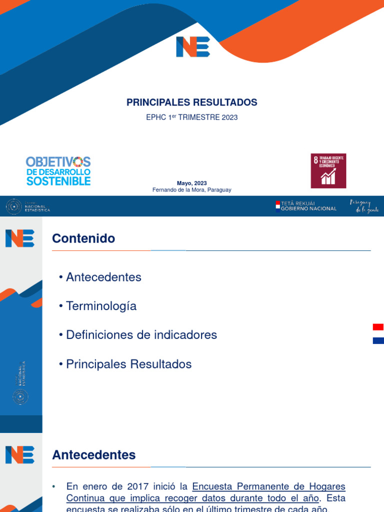 Resultados EPHC 1er Trimestre 2023 | PDF | Desempleo | Subempleo