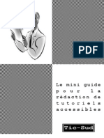 Mini Guide Pour La Rédaction de Tutoriels Informatiques Accessibles