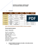 Programa Cuaresma y Semana Santa Capilla El Carmen 2023