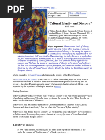 Hall, Stuart-Cultural Identity and Diaspora