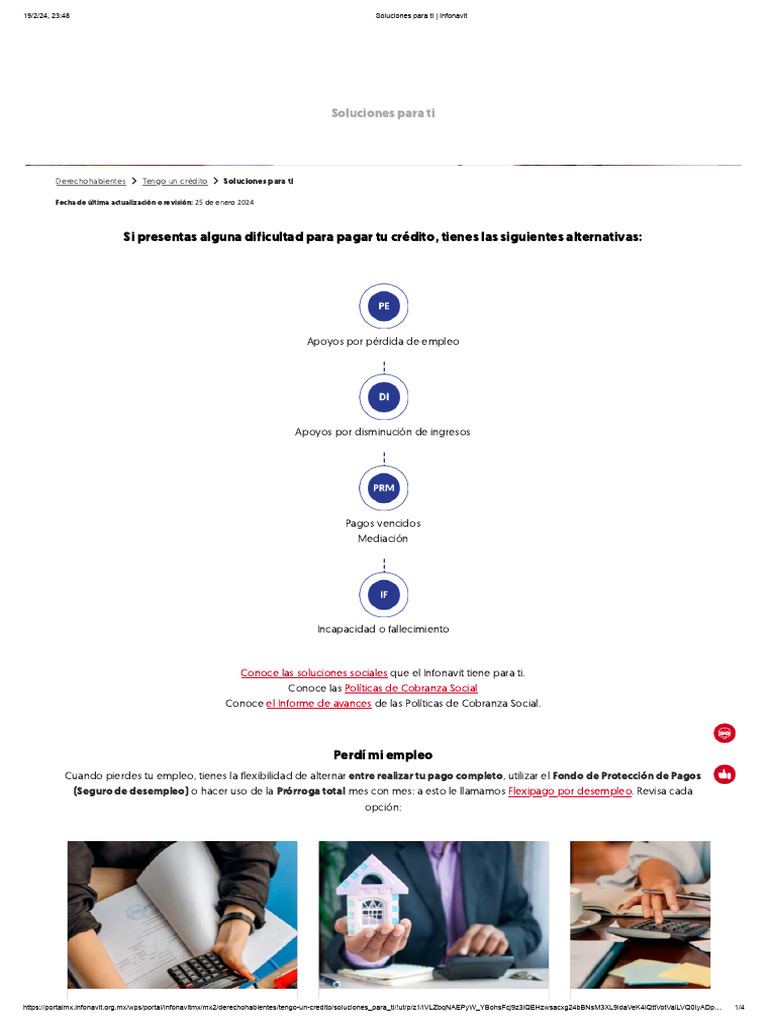 Solucion A Tu Medida Soluciones para Ti - Infonavit | PDF | Desempleo ...