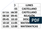 HORARIO Pared