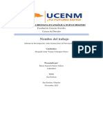 Nombre Del Trabajo: Universidad Cristiana Evangélica Nuevo Milenio