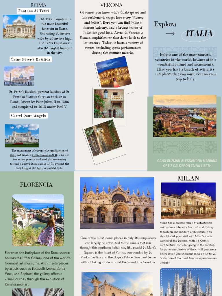 Discover Italy's Iconic Landmarks | PDF | Italy | Rome