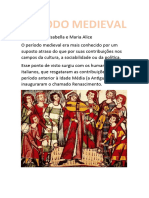 Período Medieval Trabalho de História, Grupo 3