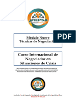 Modulo Nueve Curso Int. de Negociacion en Situaciones de Crisis Online