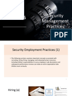 Topic 6 - Security Management Practices