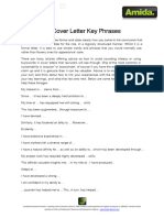 Cover Letter Key Phrases