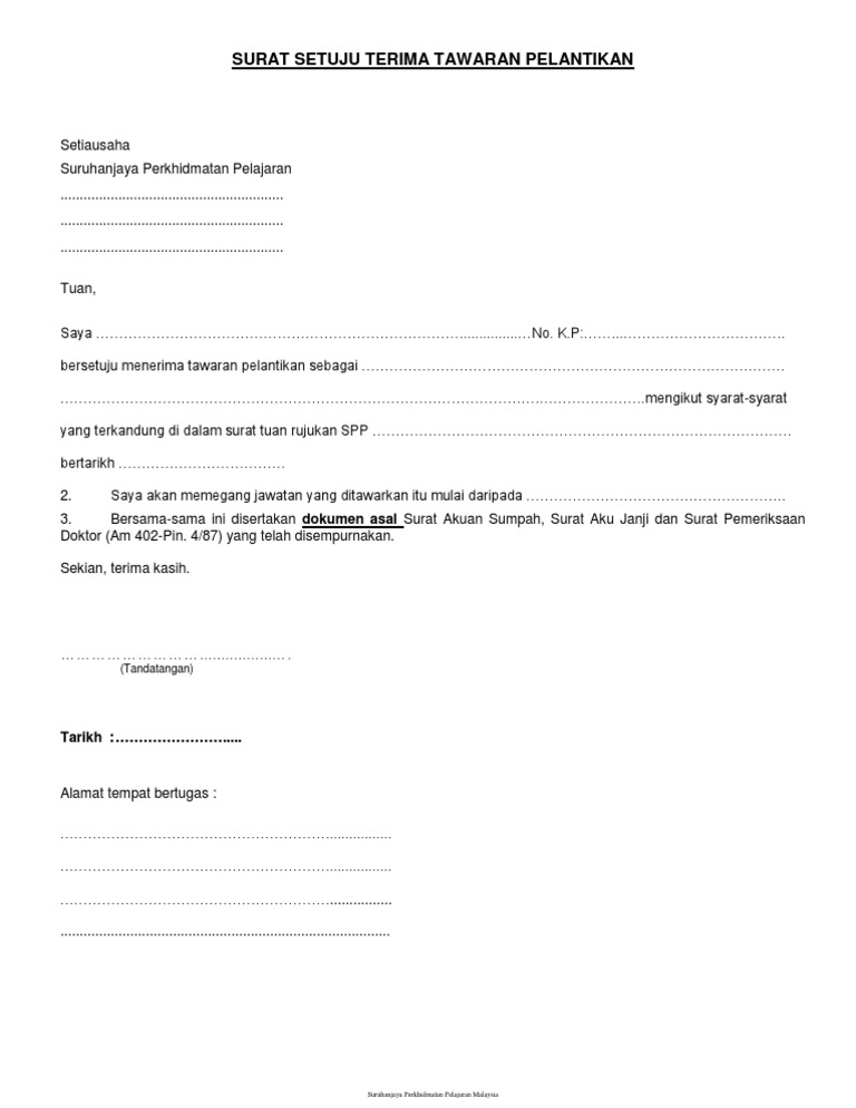 Bg007 Surat Setuju Terima Tawaran V3 Pdf