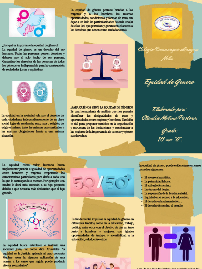 Triptico Claudia | PDF | Igualdad de género | Estudios de género