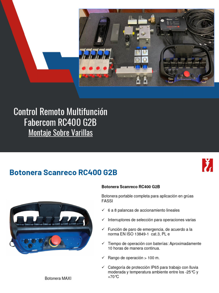 Control Remoto Multifunción Fabercom RC400 G2B Montaje Sobre Varillas ...