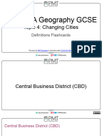 Definitions Flashcards - Topic 4 Changing Cities - Edexcel A Geography GCSE