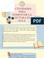 Actividades para Fomentr La Lectura en El Aula