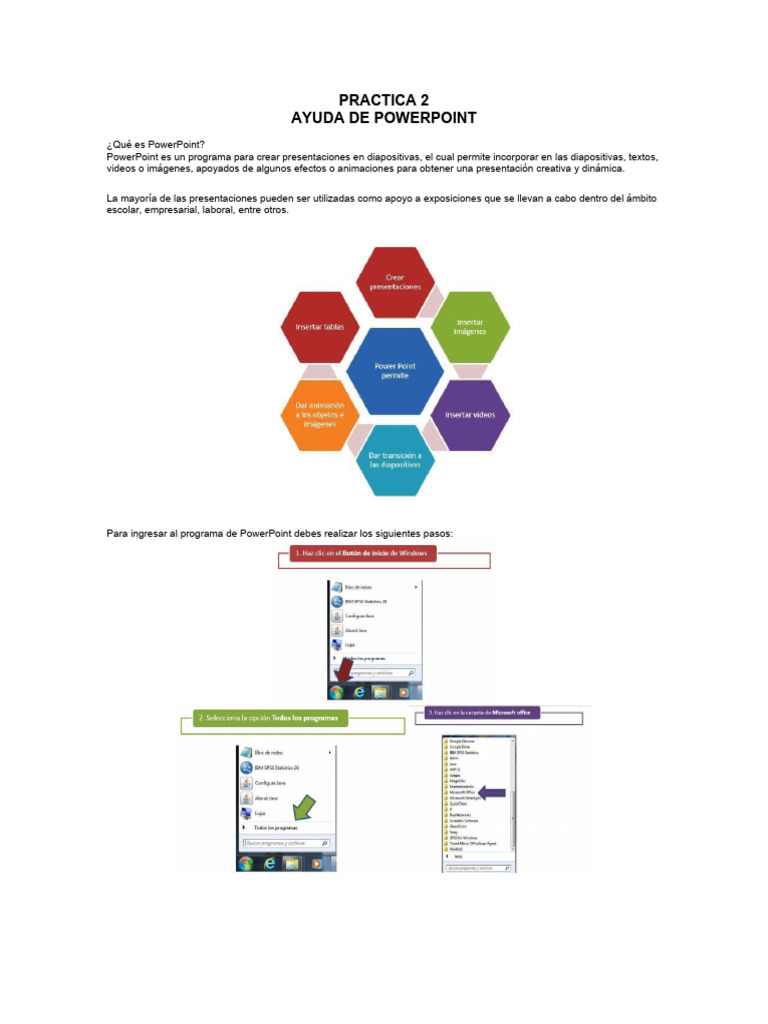 Practica 2 | PDF | Microsoft PowerPoint | Ventana (informática)