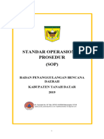 Standar Operasional Prosedur (SOP) : Badan Penanggulangan Bencana Daerah Kabupaten Tanah Datar 2019