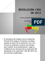 Resolución 1356 de 2012