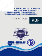 Ley 27636 de Promoción Del Acceso Al Empleo Formal para Personas Travestis, Transexuales y Transg