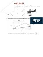 PH 11 Vector and Projectile Practice Test Key 2023