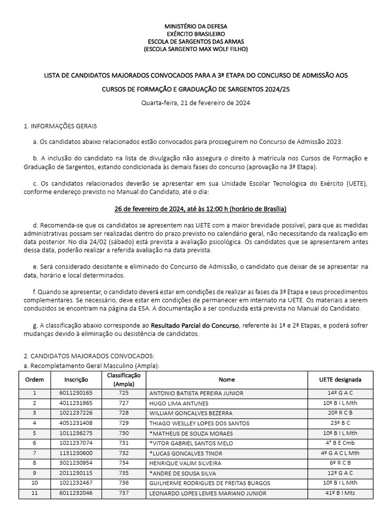 1º Recompletamento - 21 Fev 24 | PDF