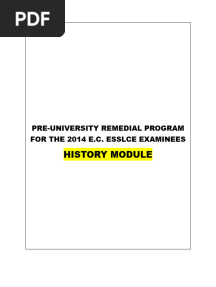 History Remedial Module