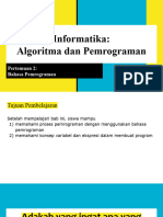 5 Algoritma Dan Pemrograman - Pertemuan 2