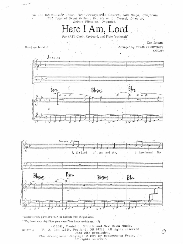 Here I Am Lord El Shaddai Version Pdf