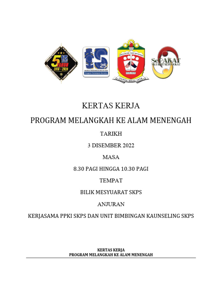 Program Persediaan MBPK ke Sekolah Menengah | PDF