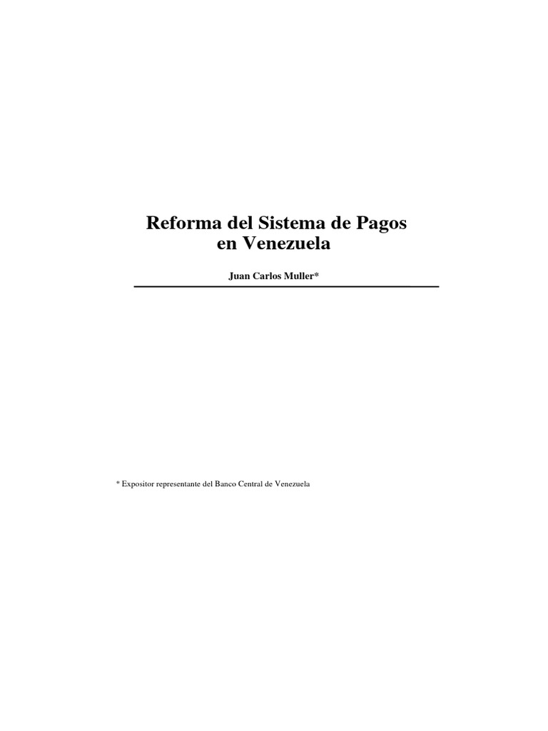 Sistema de Pagos en Venezuela | Descargar gratis PDF | Compensación ...