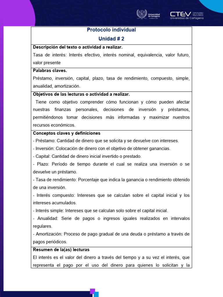Conceptos Clave de Interés y Finanzas | PDF | Finanzas y dinero