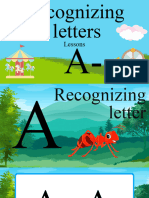 Colorful Animated Fun Recognizing Letter A To D Lesson Presentation