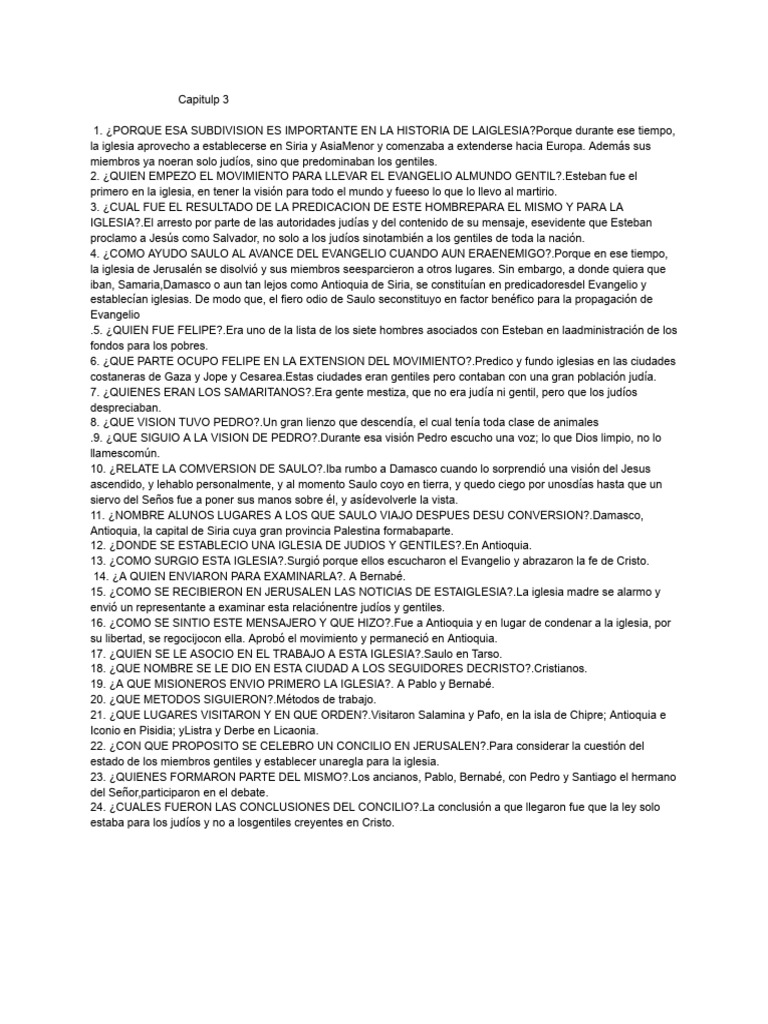 Expansión del Evangelio en la Iglesia | PDF | Pablo el apóstol | Bernabé
