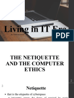 Living in IT Era Module 4 THE NETIQUETTE AND THE COMPUTER ETHICS