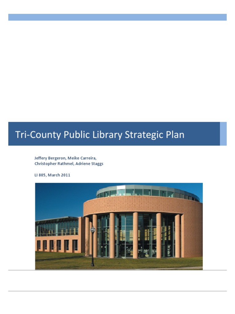 Strategic Plan Public Library Libraries