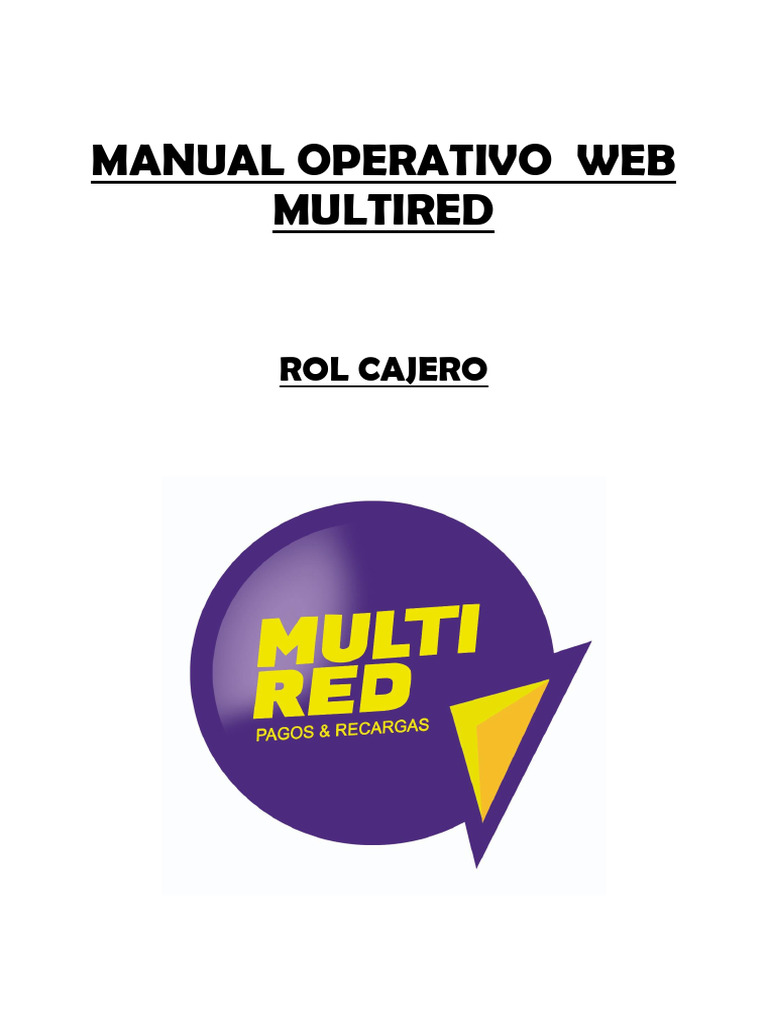 Manual Operativo Cajero Multired | PDF | Finanzas y dinero | Informática