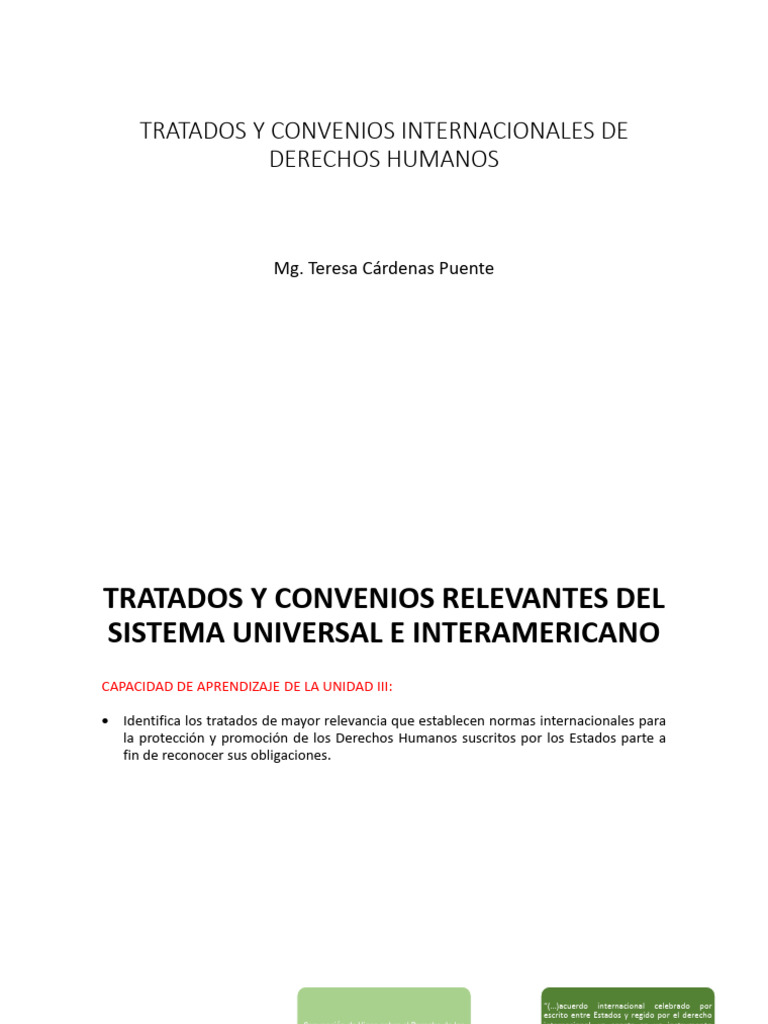Tratados Internacionales de Derechos Humanos | PDF | Tratado | Convenio ...