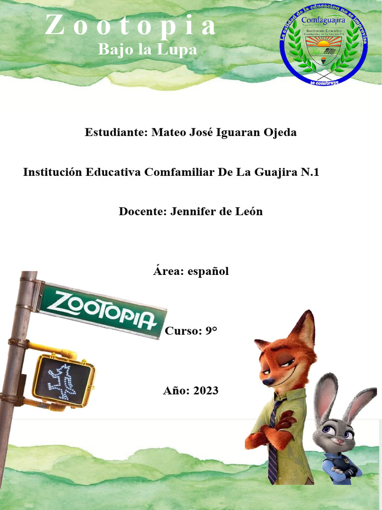 Reflexiones sobre Zootopia y superación | PDF | Relaciones personales ...