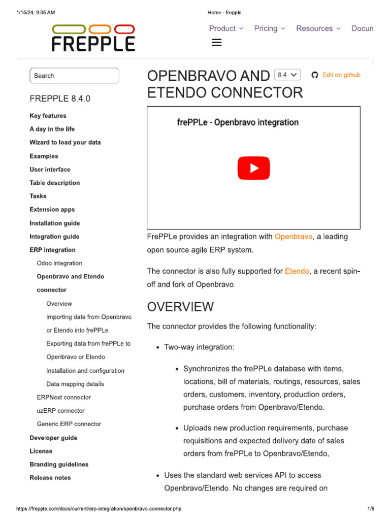 Openbravo Connector Odoobravo 2 | PDF