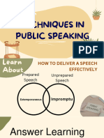 Techniques in Public Speaking Students